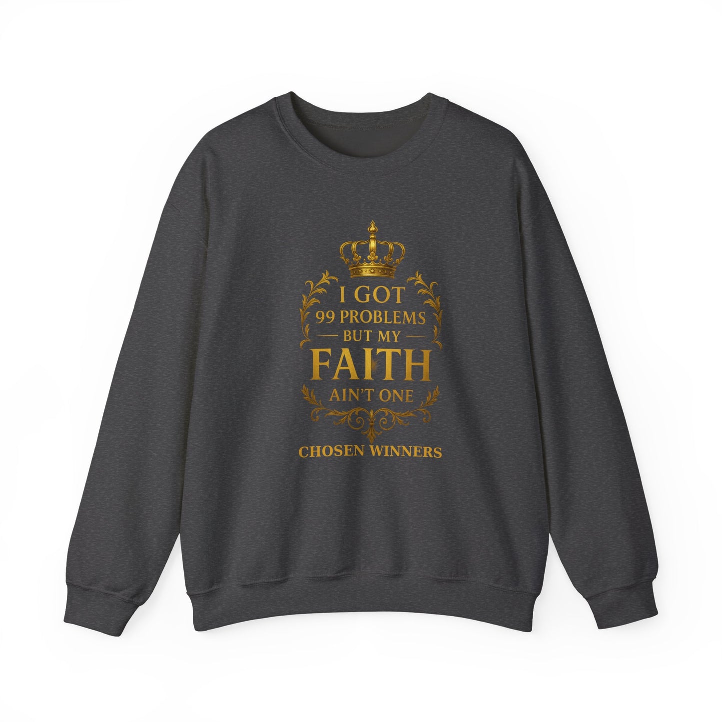 Faith Crewneck Sweatshirt – Unisex Christian Pullover, Motivational Gift for Believers, Cozy Spiritual Comfort Wear”