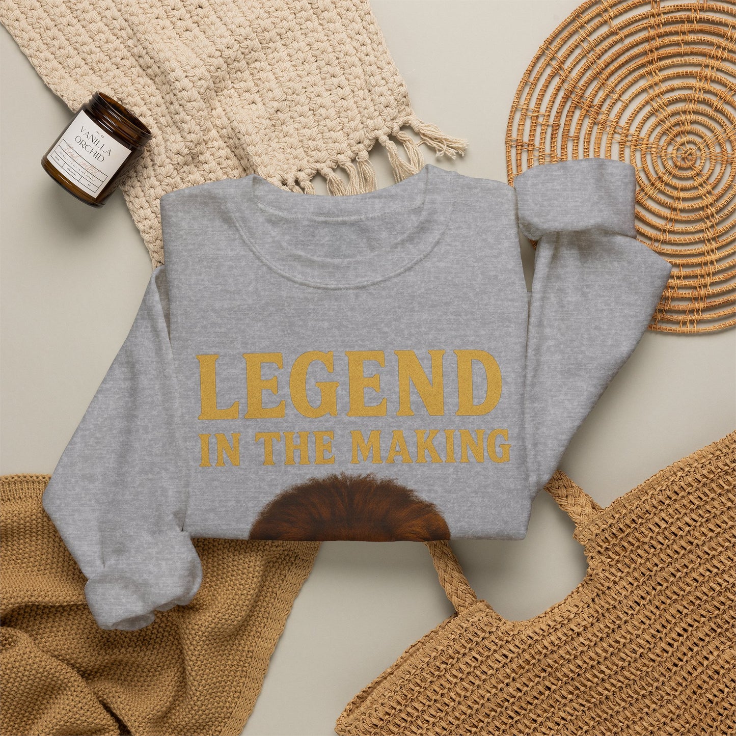 Legend In The Making Lion Sweatshirt — Inspirational Crewneck for Kids & Teens
