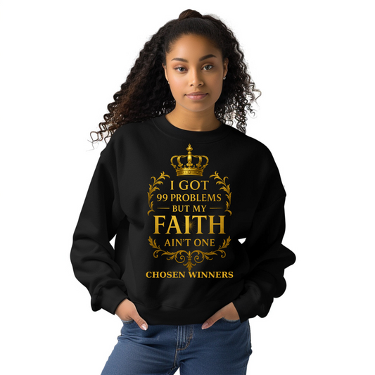 Faith Crewneck Sweatshirt – Unisex Christian Pullover, Motivational Gift for Believers, Cozy Spiritual Comfort Wear”