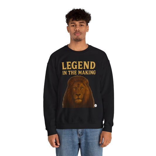 Legend In The Making Lion Sweatshirt — Inspirational Crewneck for Kids & Teens