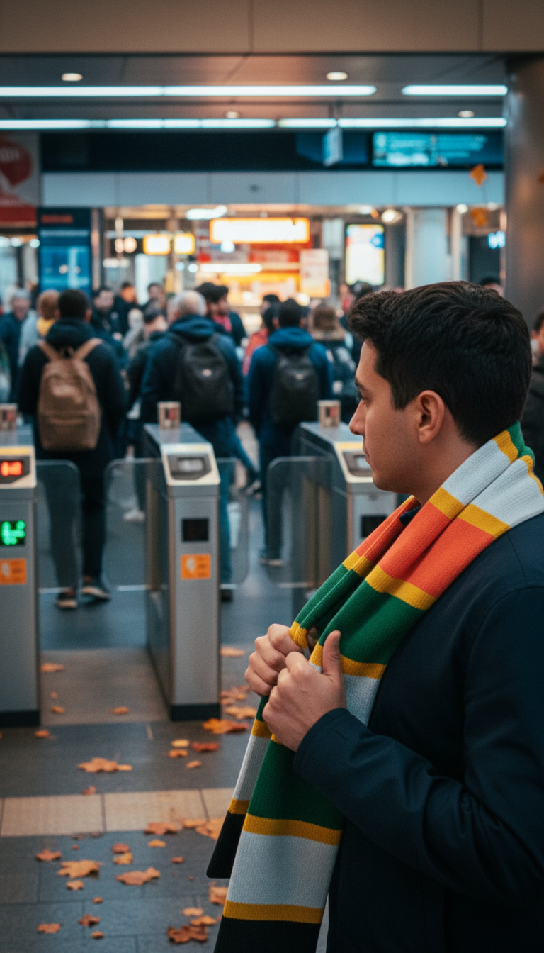Commemorative Scarf in use