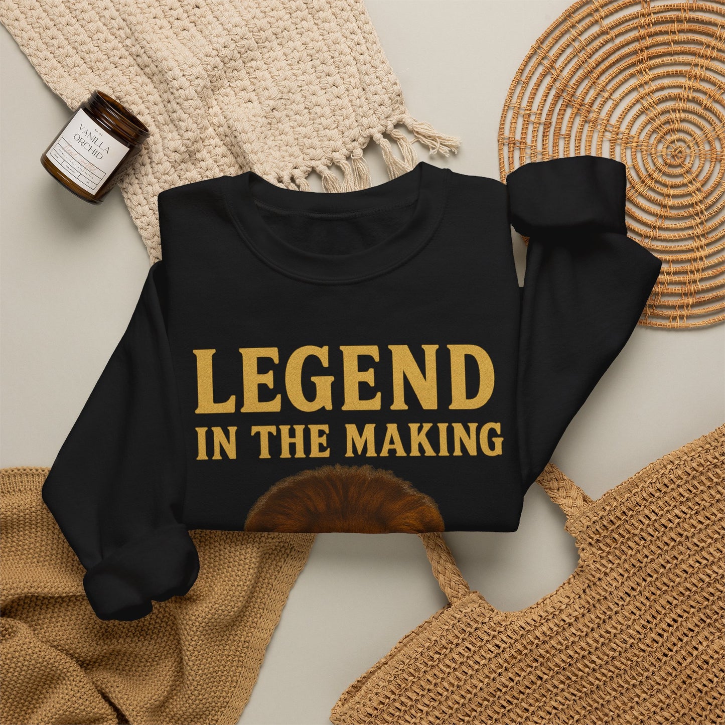 Legend In The Making Lion Sweatshirt — Inspirational Crewneck for Kids & Teens