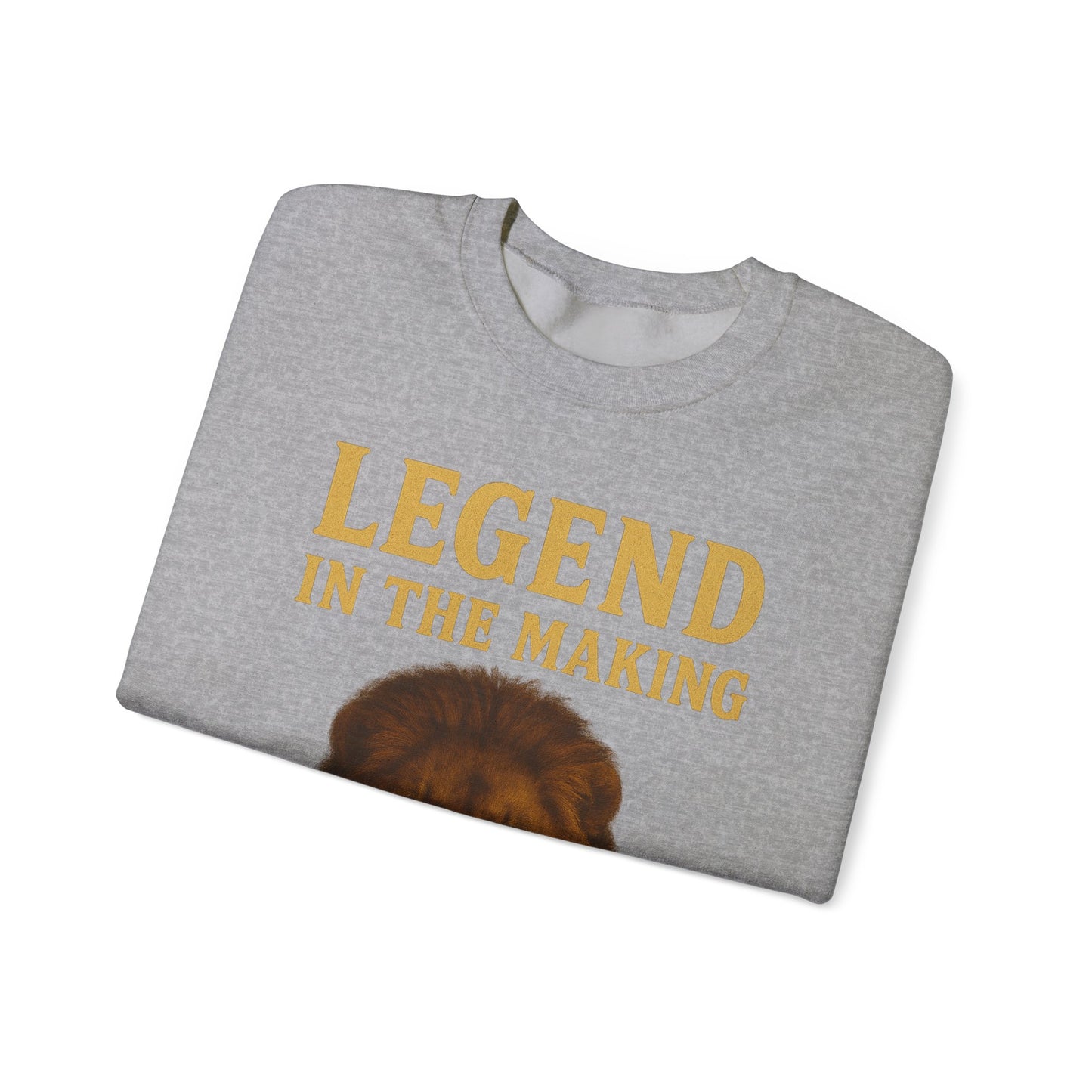 Legend In The Making Lion Sweatshirt — Inspirational Crewneck for Kids & Teens