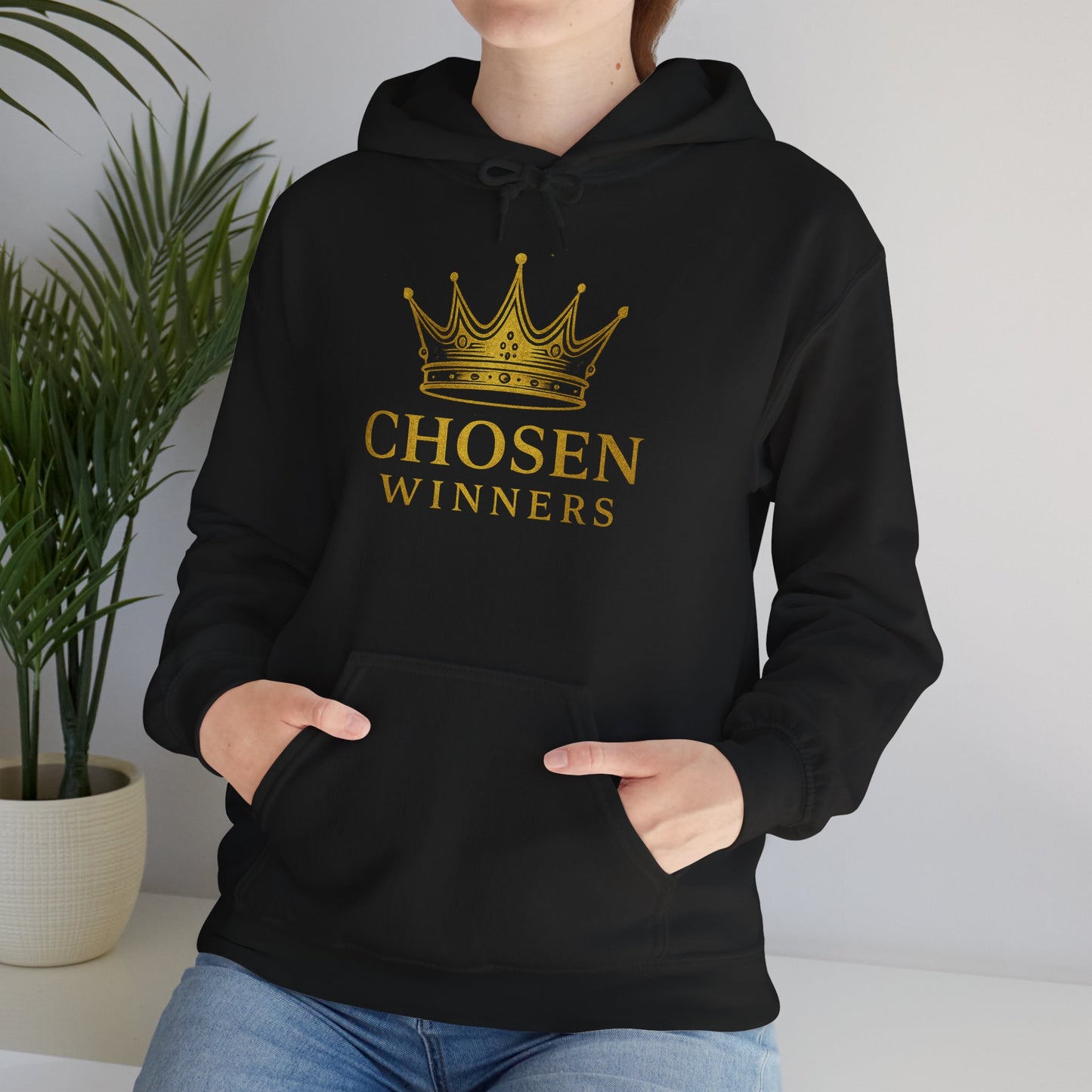 Chosen Winners Crown Hoodie — Inspirational Gold Crown Sweatshirt