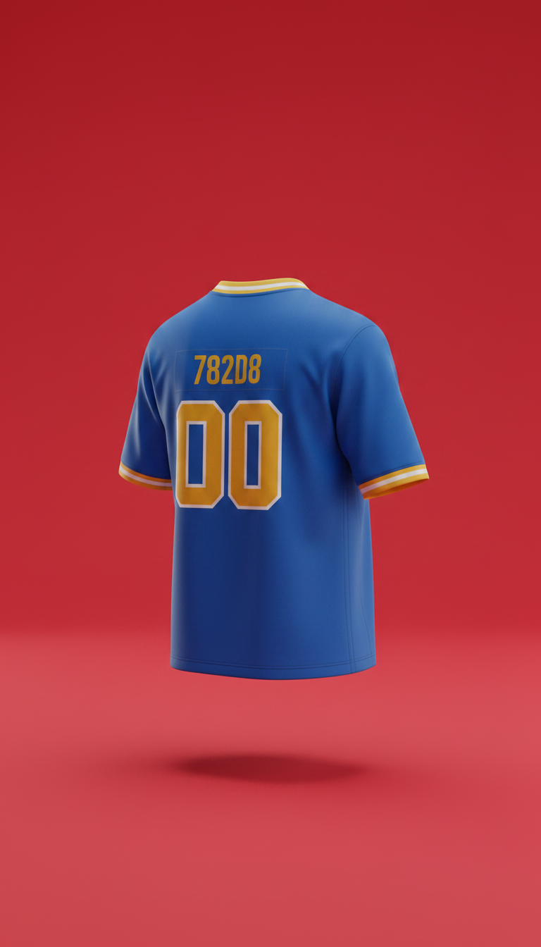 Alternate angle view of Electric Blue limited edition team jersey
